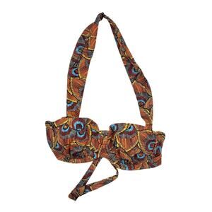 Calzedonia Cobey Multicolor Aztec Removable Halter Neck Bikini Top Women’s Small